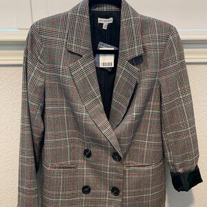 Urban Outfitters Light Before Dark Plaid Double-Breasted Blazer Size Small - NWT